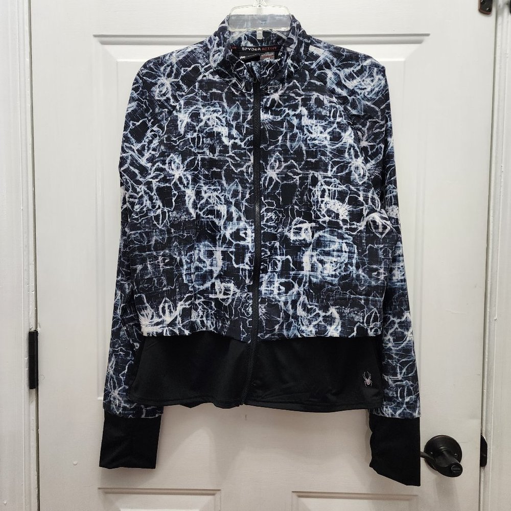 NWT Spyder Active Black & White Women’s Double Jacket Size Large